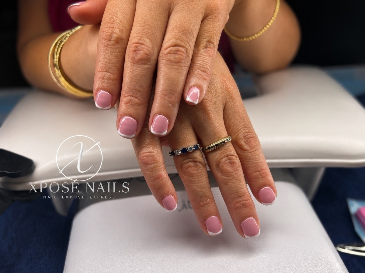Soft pink French manicure by Xposé Nails